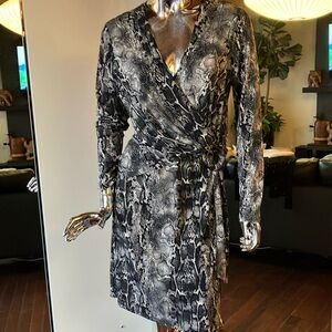 Faux snake print dress